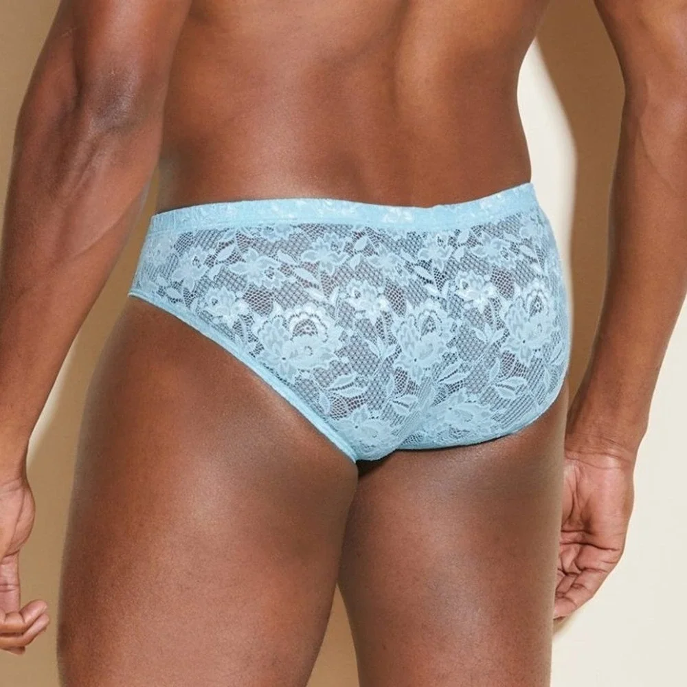Cosabella Men Luxury Italian Floral Lace Comfort Micro Brief Designer Underwear